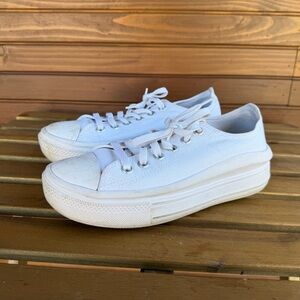 Converse White Platform Sneakers